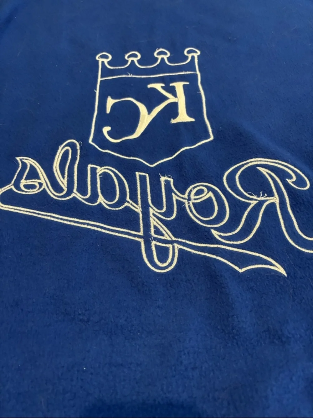Kansas City Royals Blue Fleece Blanket - KC Royals Crown Logo